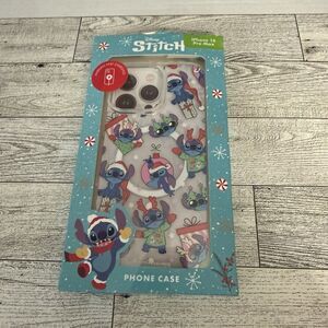 Disney Stitch Christmas iPhone 16 Pro Max Case Skinny Dip Glitter Xmas Santa New
